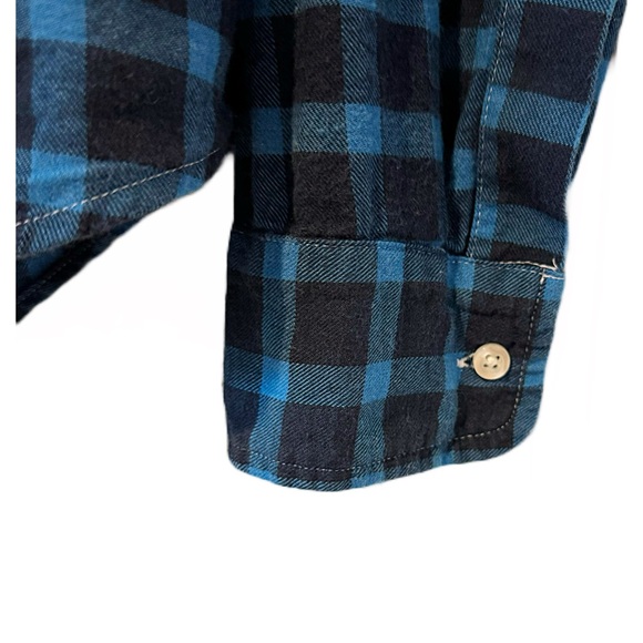Frank & Eileen Women’s Barry Flannel Check Long Sleeve Shirt Blue & Black Size S - Picture 6 of 13